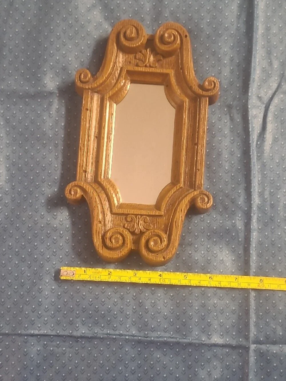 Brown Decorative Scroll Wall Mirror - Classic Accent